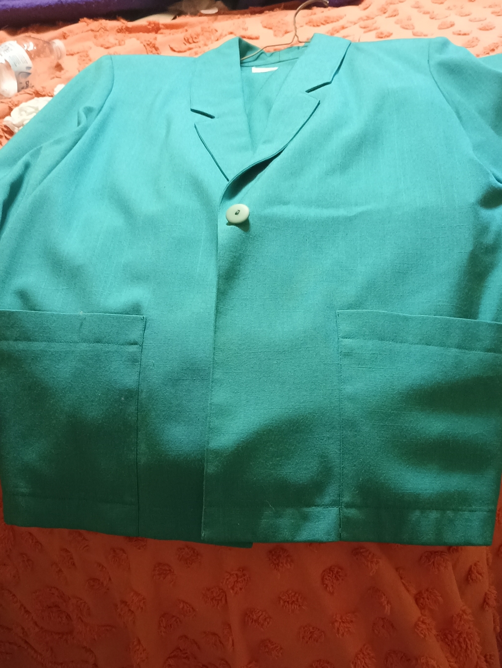 Green Women's Single-Button Blazer Jacket and Skirt (Sold As Is)